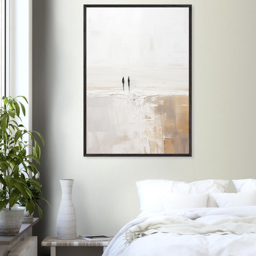 Artfulprints Poster Abstract - Silhouettes 2   - 70x100 cm - Wit