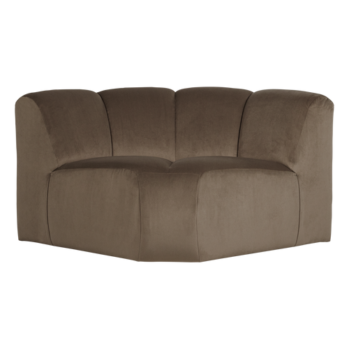 WOOOD hoekelement Mojo - Velvet - Taupe - 74x110x110