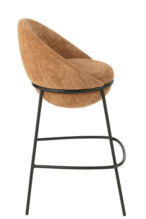 J-Line barstoel - ijzer - terracotta/zwart