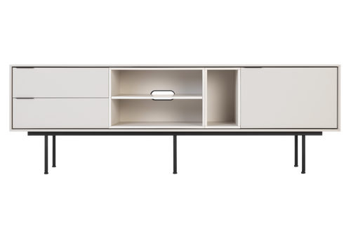 noo.ma Mod TV-meubel 189x42x61 cm - Almond Grey, modern, veel opbergruimte