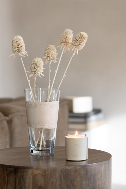 J-Line geurkaars - leder - beige - 40U - vtwonen shop