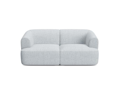 Cosmopolitan Design Modulaire bank Campi 2-zits, structurele stof lichtgrijs - 90x180x70cm