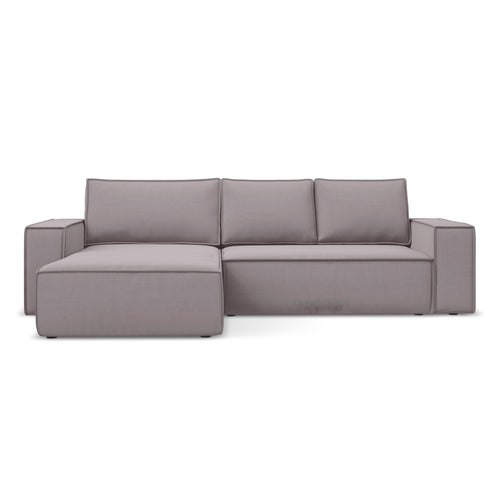 LaMiaSofa hoekbank links Livorno - velours - lavendel - 290x185x82