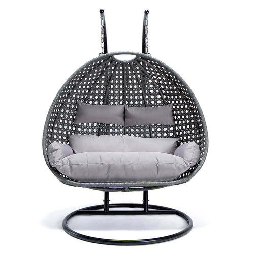 Home Deluxe - Polyrattan hangstoel TWIN | Kleur: Grijs - vtwonen shop