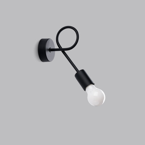 Sollux Lighting Wandlamp LEVAR zwart - 23x8x19cm