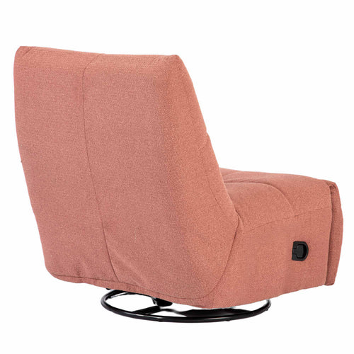 StarFurn Fauteuil Lazy - Roze Stof - Draaibaar & Relaxfunctie - vtwonen shop