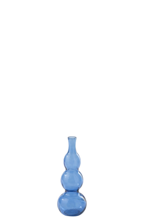 J-Line vaas - glas - blauw