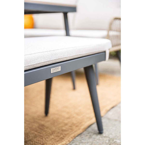 Garden Impressions sportbank Kalibo donker grijs 101x40 cm