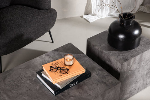 Rebellenclub Salontafel Tusani - 80 x 60 cm - Grijs Betonlook