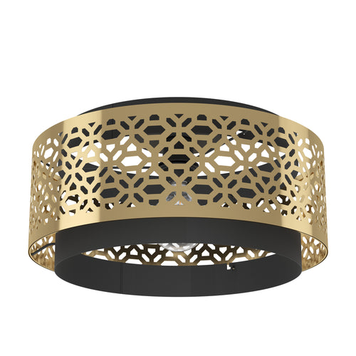 EGLO plafondlamp Sandbach - e27 - ø 42 cm - zwart/goud - staal - vtwonen shop