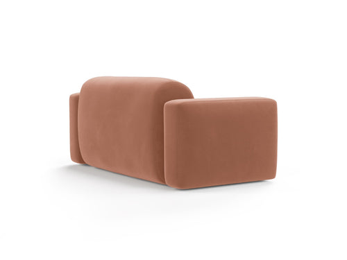 Cosmopolitan Design Modulaire bank Strino 2-zits, flueel roze - 98x180x78cm