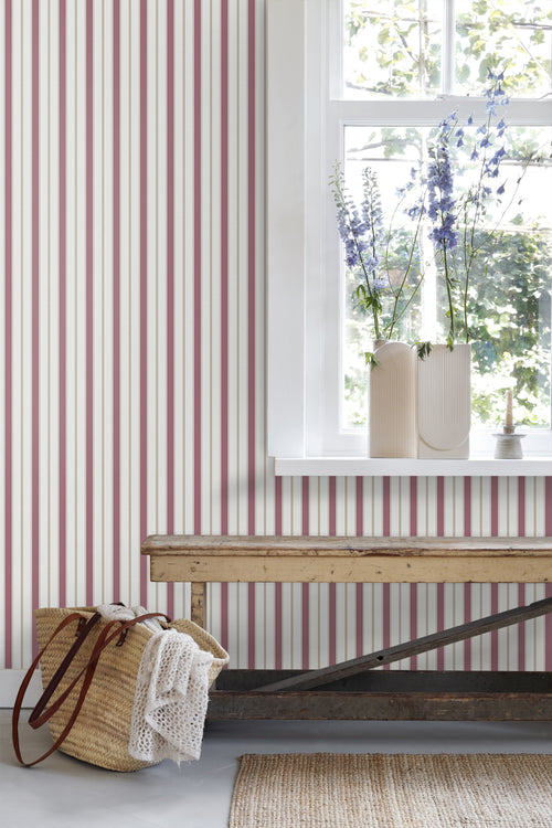 Sanders & Sanders behang strepen rood en beige - 53 cm x 10.05 m - 640703