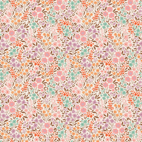 ESTAhome behang bloemetjes roze en blauw - 50 x 900 cm - 131579 - vtwonen shop