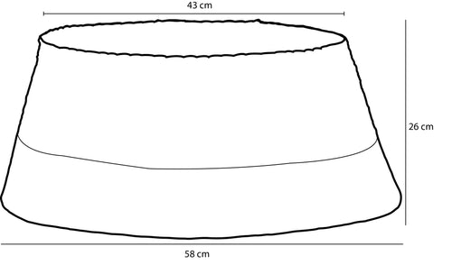 House of Seasons Kerstboomrok - H26 x Ø58 cm - Zeegras - Zilver