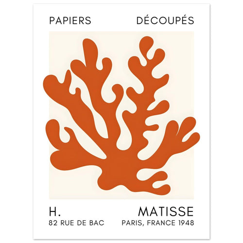 Artfulprints  Matisse – Saltflower shapes orange   poster 30x40 cm - vtwonen shop