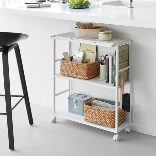 Yamazaki Tower Opbergtrolley 2-laags - Wit