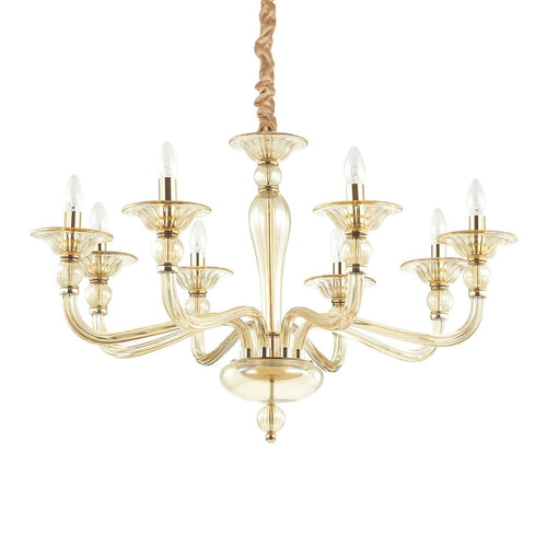 Ideal Lux Danieli - 8 Light Hanglamp Amber, E14