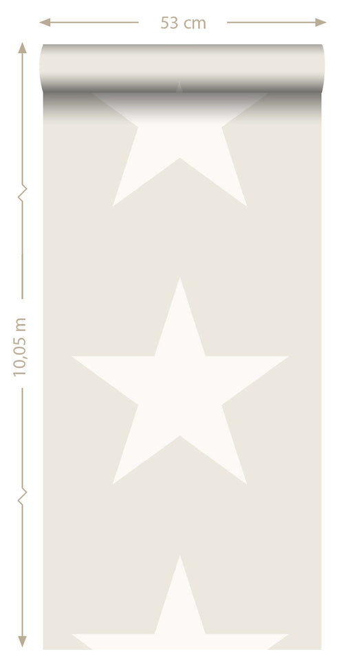 ESTAhome behang sterren beige - 53 cm x 10.05 m - 136465