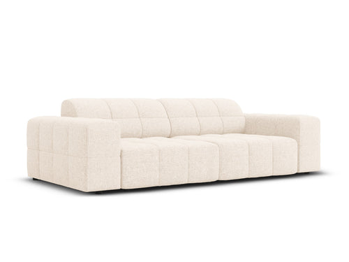 Cosmopolitan Design Bank Chicago 3-zits, chenille lichtbeige - 102x212x78cm