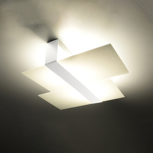 Sollux Lighting Plafondlamp MASSIMO wit - 65x50x11cm