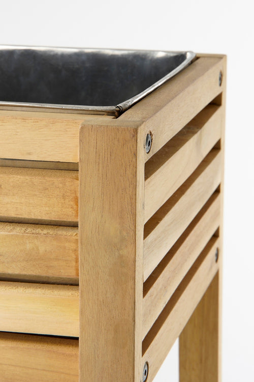 Mica Decorations Glenwood Plantenbak Rechthoek voor Buiten - L70 x B30 x H75 cm - Acaciahout - Bruin - vtwonen shop