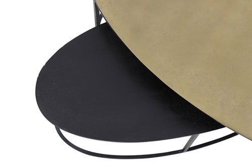 Light & Living bijzettafel PAXSON - 89x42x46cm - brons - Set van 2 - vtwonen shop