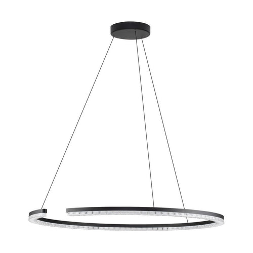 Nova Luce GREAMY Geïntegreerde LED-hanglamp voor plafond, zandkleurig zwart, Triac dimbaar, 43W, 2795lm, 3000K