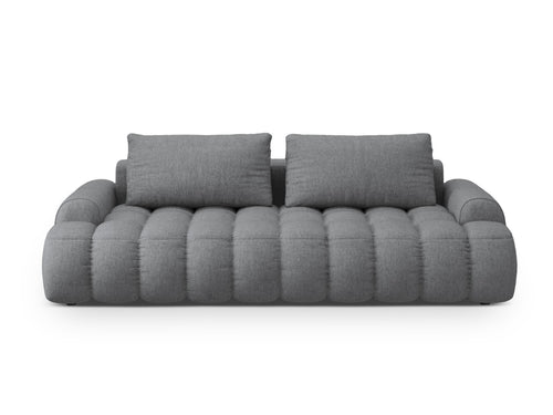 Cosmopolitan Design Slaapbank met opbergdoos Linz 4-zits, structurele stof grijs - 100x250x84cm
