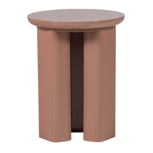 WOOOD bijzettafel Orivo - Hout - Hoogglans Oudroze - 50x40x40