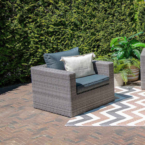 Orangebird lounge fauteuil - organic grey - reflex black - vtwonen shop