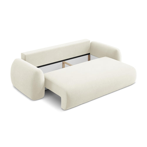 LaMiaSofa 3-zits slaapbank Ferretti - bouclé - lichtbeige - 266x121x95