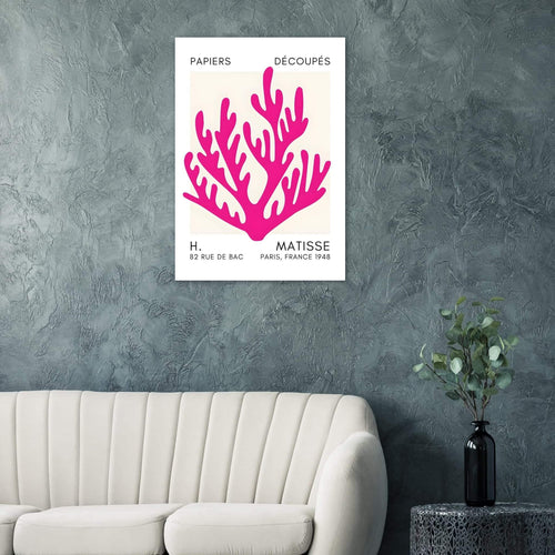 Artfulprints  Matisse – Coral harmony pink   poster A4 21x29.7 cm - vtwonen shop