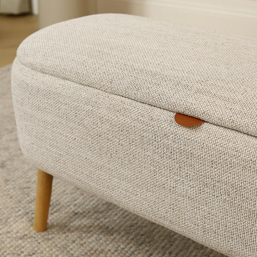 Nolon Juna bankje met opbergruimte beige melange  - 95 x 37 cm