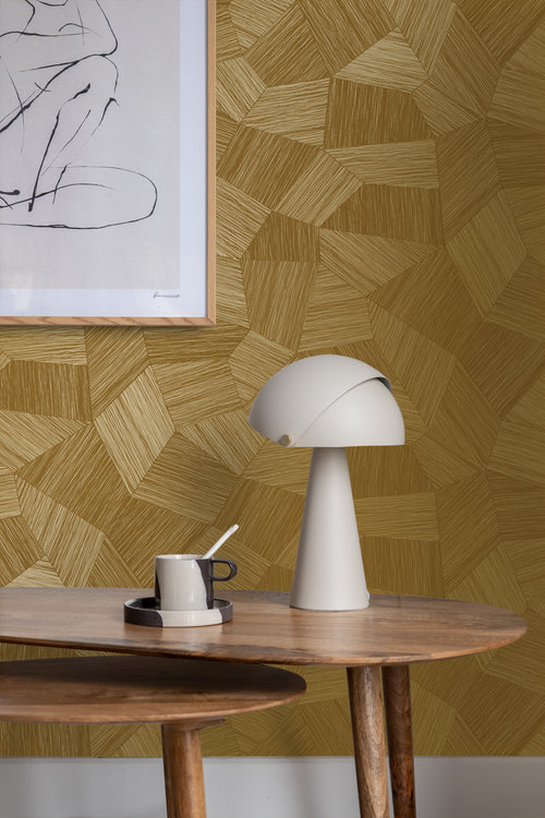 Origin Wallcoverings behang grafisch 3D motief warm goud - 53 cm x 10.05 m - 347953 - vtwonen shop