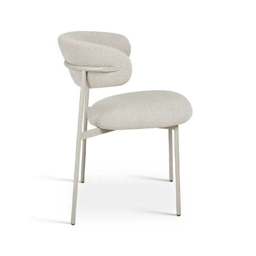 Furnhouse eetkamerstoel Diana - Beige - Stof (Bouclé) - Set van 4