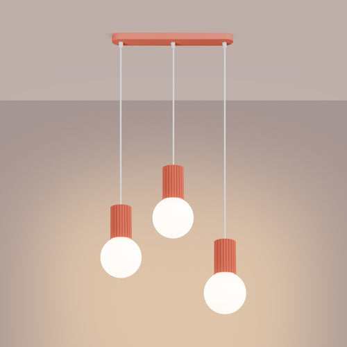 Sollux Lighting Hanglamp HALO 3L perzik - 40x6x120cm