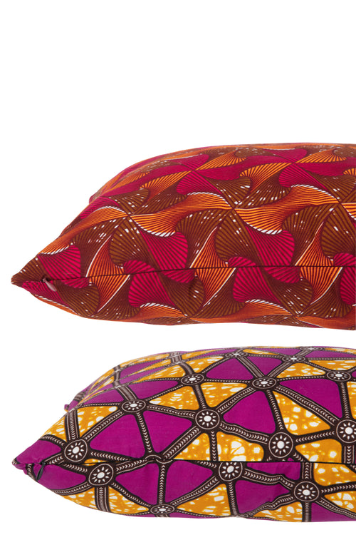 J-Line kussen Patroon Vormen Stof - polyester - mix - 2 stuks - vtwonen shop