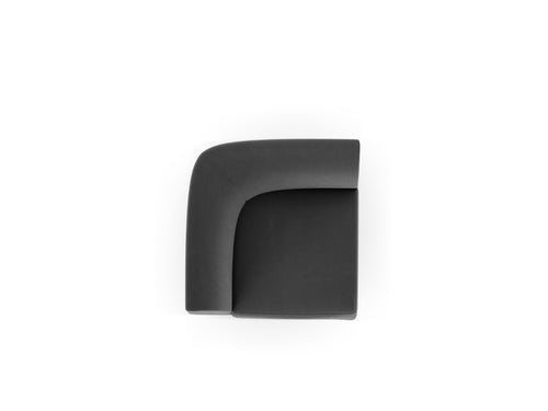 Micadoni Hoekmodule Miley flueel grijs - 90x90x70cm