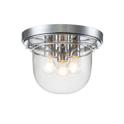 Elstead Quoizel Whistling Bowl Semi Flush Plafondlamp Gepolijst Chroom, IP44