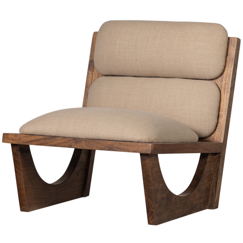 WOOOD fauteuil Opulent - Bouclé/Hout - Naturel - 75x70x80 - vtwonen shop