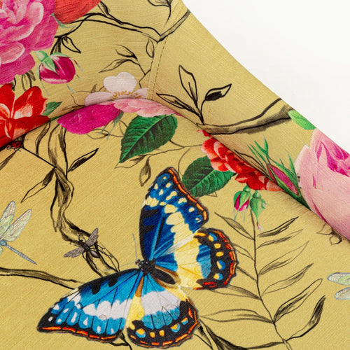 Kare Design Stoel East Side Flower Fever geel