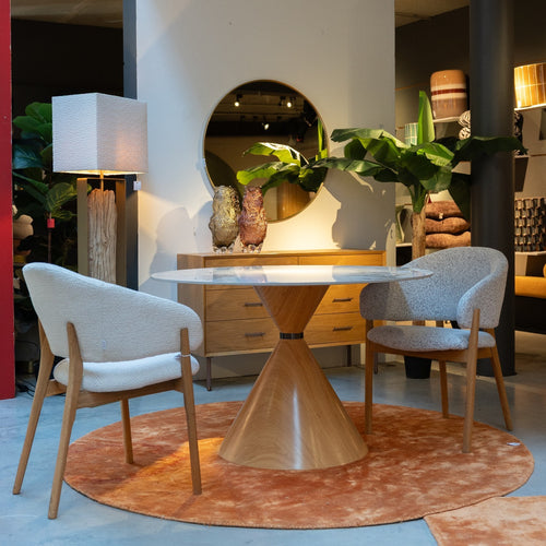 Kare Design Stoel met armleuningen August creme