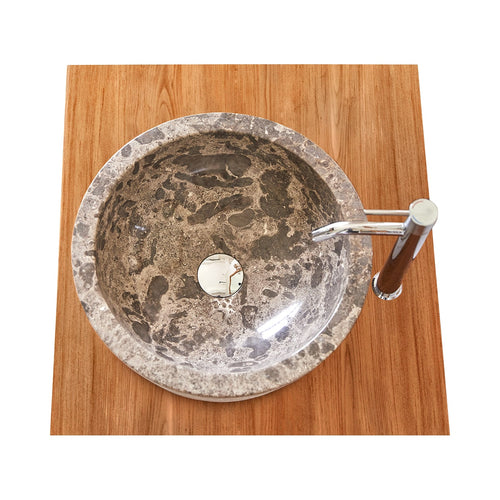 Tikamoon Marmeren waskom in grey ∅ 40 cm - Grijs