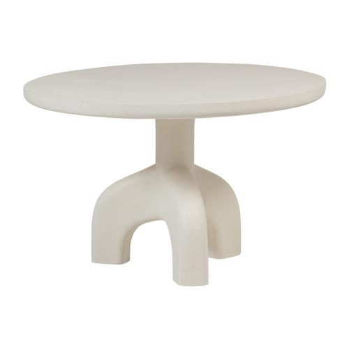 WOOOD eettafel tuin rond Luno - Polymeer - Naturel - 76x120x120