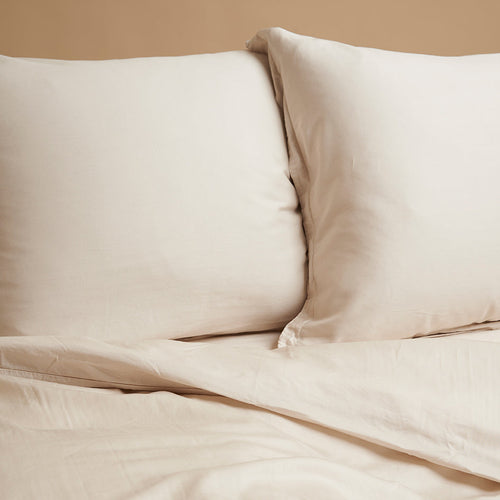 Coco & Cici - TENCEL - Twill Kussensloop Beige - Pre-order: 1 kussensloop 60x70 (leverbaar 5 oktober)