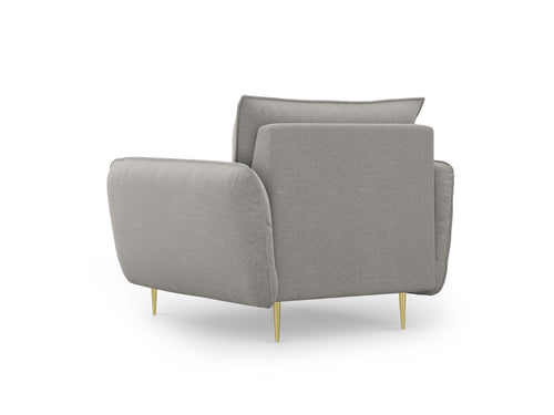 Cosmopolitan Design Fauteuil Vienna structurele stof, lichtgrijs - 94x97x95cm