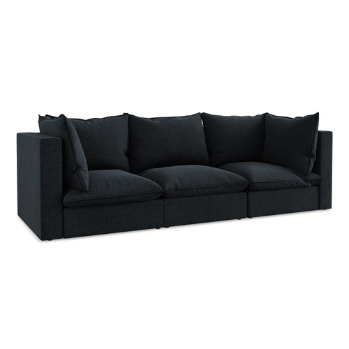 LaMiaSofa 3-zits bank Ravenna - velours - koningsblauw - 255x90x77