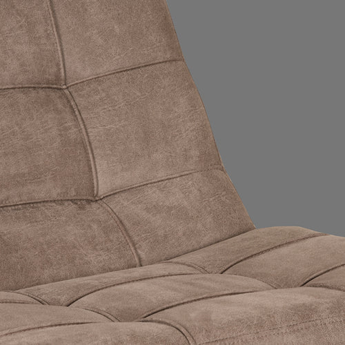 LABEL51 Fauteuil Alvar - Taupe Stof - Draaibaar - Incl. Hocker - vtwonen shop