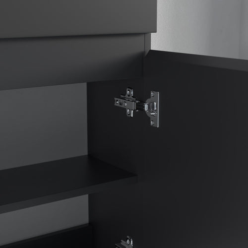 LOMAZOO toiletmeubel Malibu - zwarte wastafel - mat zwart