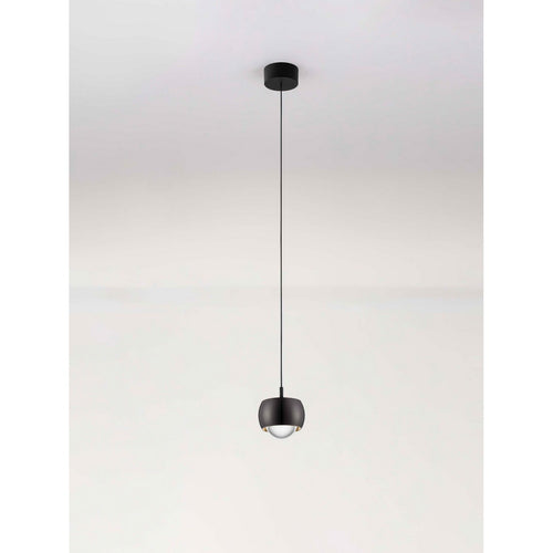 Nova Luce CONGA Slanke hanglamp voor aan het plafond, zwart chroom, LED 13W 922lm 3000K
